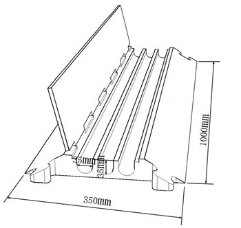 3 Channels Cable Ramp (35*35mm)