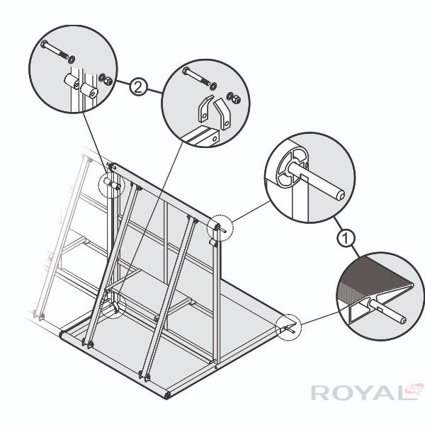 Royal Kay Aluminum Crowd Control Barrier Cable Access 
