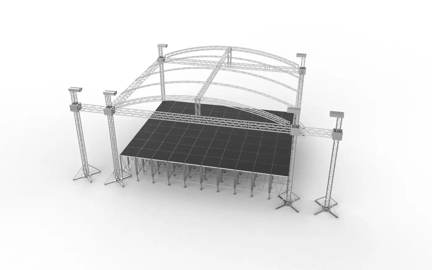 Aluminum Truss Arched Roof Truss With CM Electric Chain Hoist 