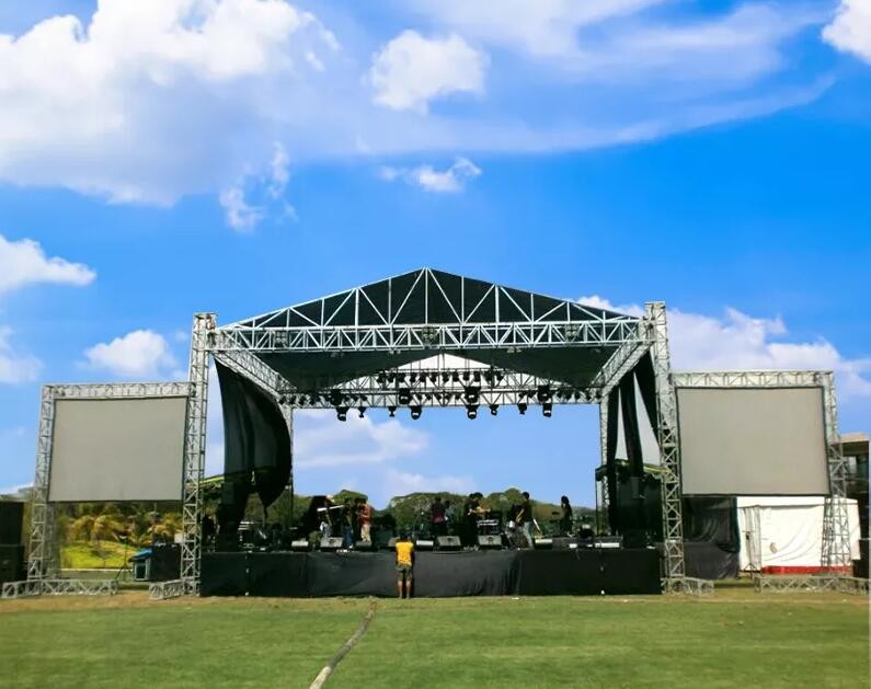 Aluminum Truss Pitched Truss With Stage For Concert