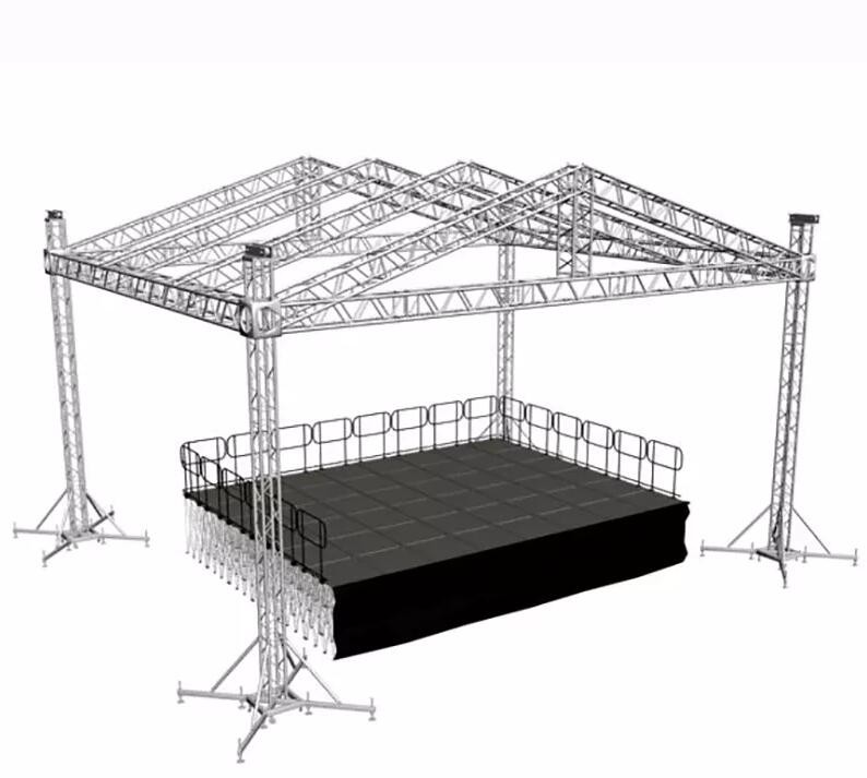 Aluminum Truss Pitched Truss With Stage For Concert