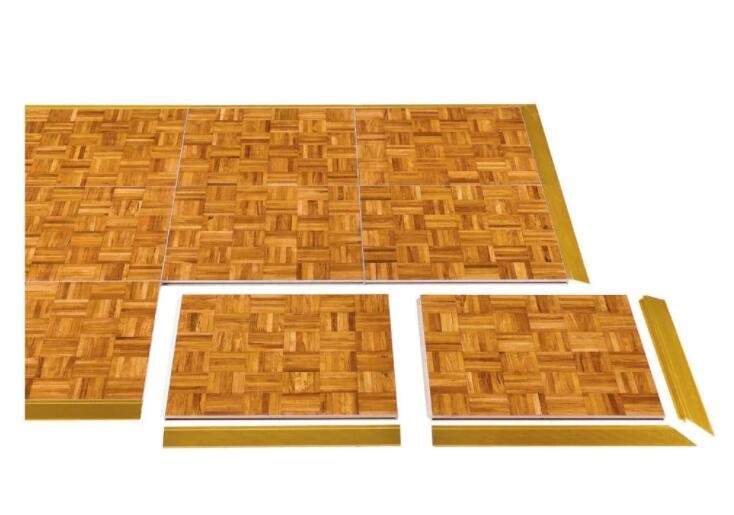 Complete Portable Wood Dance Floor Kit With Aluminum Edges
